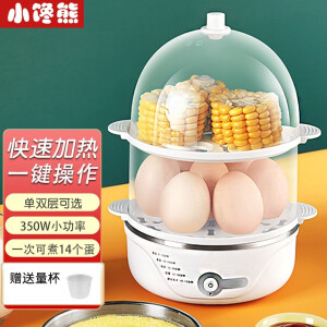 小馋熊煮蛋器迷你蒸蛋器自动断电防干烧家用小型早餐...
